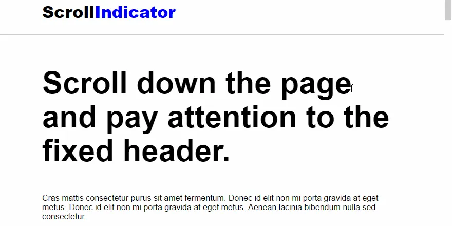 navbar scroll indicator