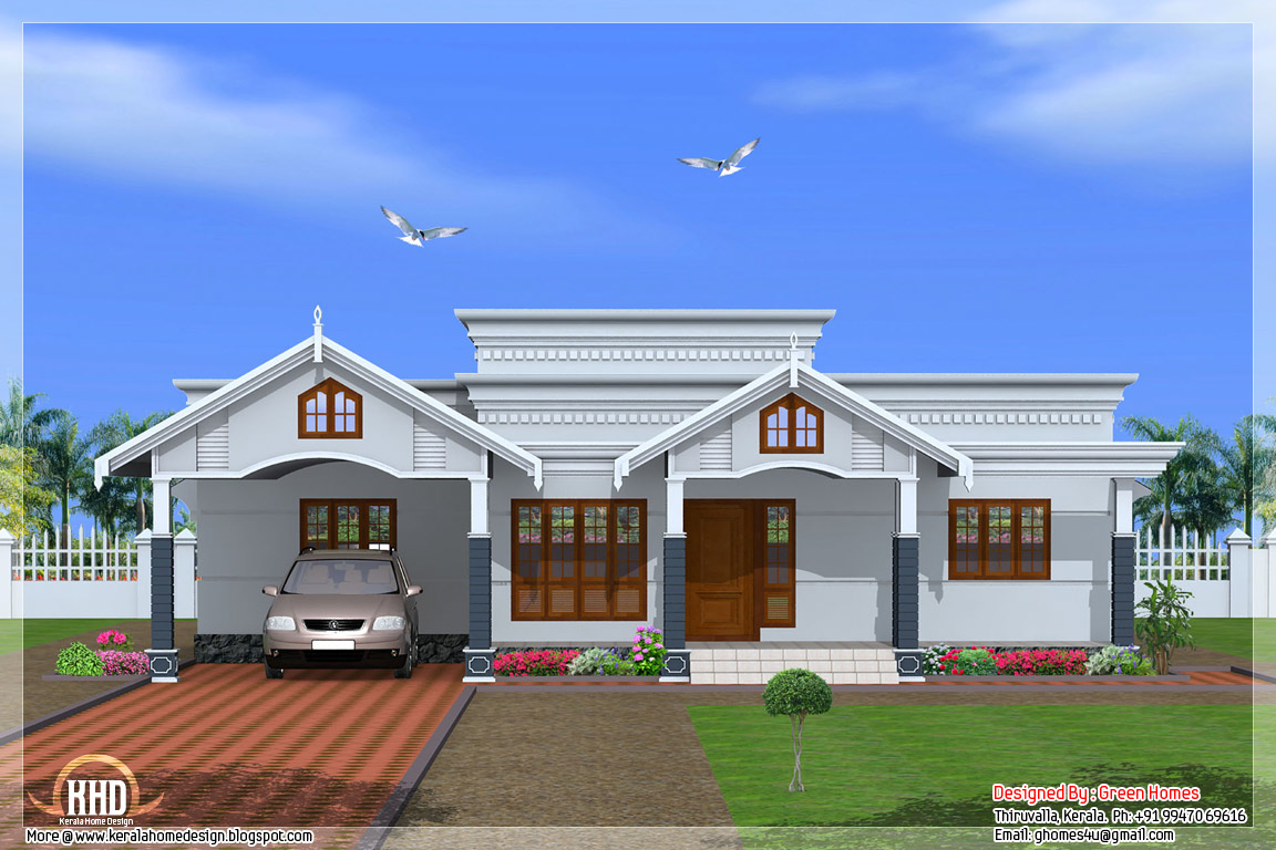  4  Bedroom  single  floor  kerala house  plan  Kerala home  
