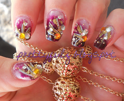 Prettyfulz: CUTE NAIL ART DESIGN Purple Deco Nail Art