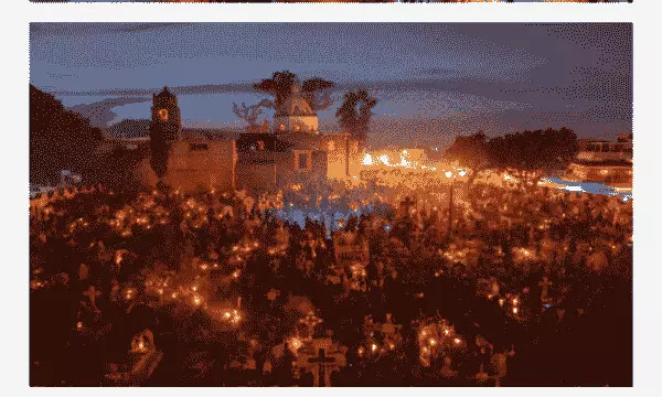Celebration of the Day of the Dead and the living.