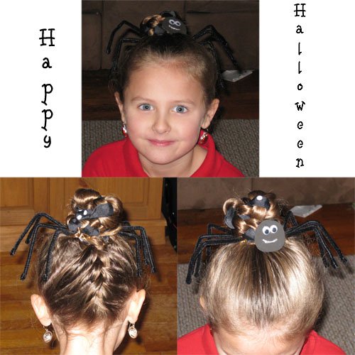 Halloween Hairstyles - The Spider  Hairstyles For Girls 