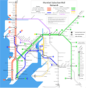 . resolution local railway routes map across the city. (mumbai local train map)