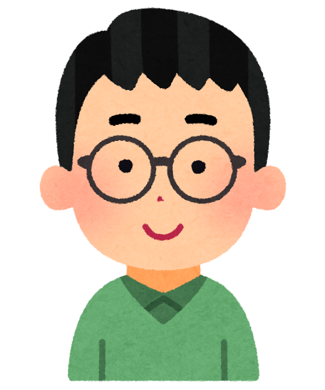 眼鏡をかけた男性のイラスト 丸メガネ かわいいフリー素材集