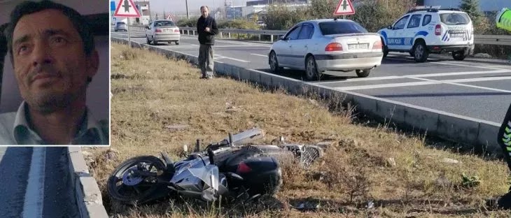 Çorlu'da refüje çarpan motosikletin sürücüsü hayatını kaybetti.