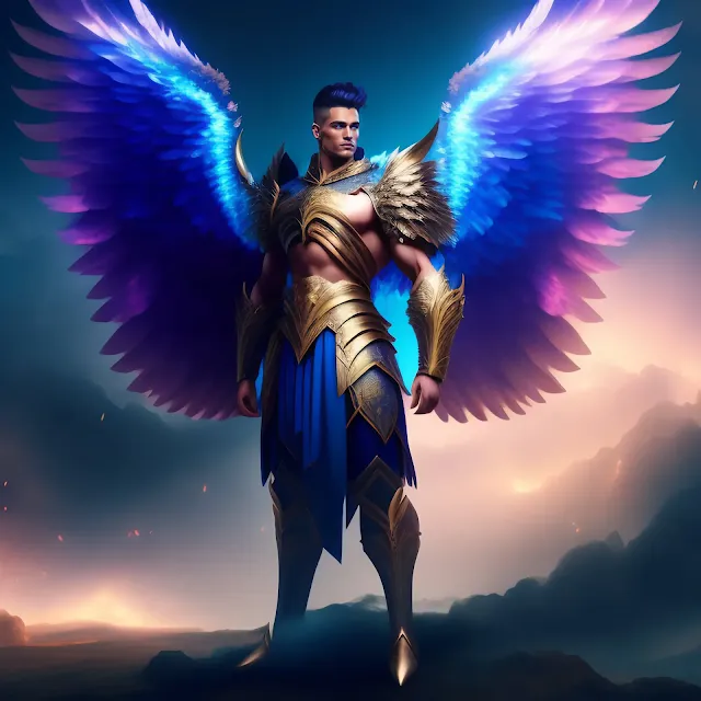 Wallpaper de anjo guerreiro poderoso