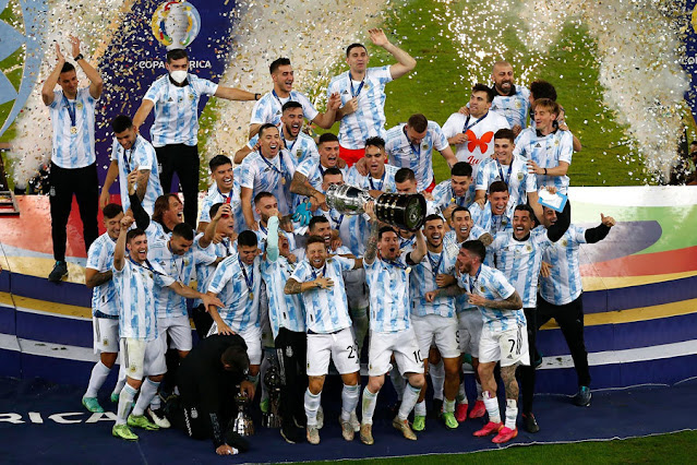 Argentina - Vô địch Copa America 2021 ngay trên chính sân Maracana huyền thoại.