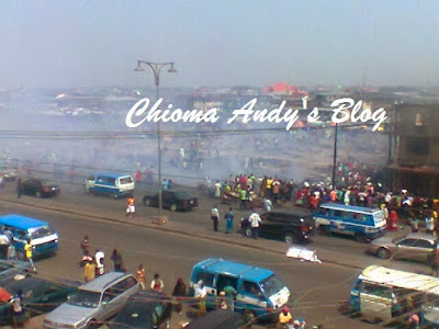 Fire at Mile One market Port Harcourt chiomaandy.com