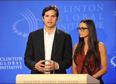 Ashton Kutcher and Demi Moore