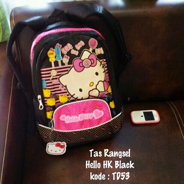 Tas Rangsel Hello Kitty Murah  Grosir Ecer Hai Hitam