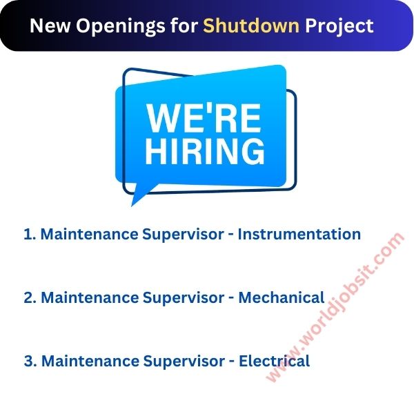New Openings for shutdown project