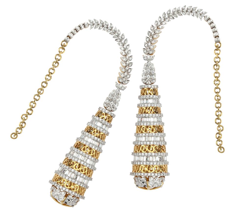 Diamond jhumkas from Orra jewellery