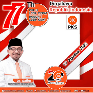 Link Twibbon HUT RI ke-77 Bersama PKS 2022, Design Aestethic Elegance & Keren