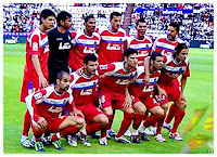 GETAFE C. F. - Getafe, Madrid, España - Temporada 2007-08 - REAL VALLADOLID 0, GETAFE 0 - 11/05/2008 - Liga de 1ª División, jornada 37 - Valladolid, nuevo estadio José Zorrilla - Alineación: Abbondanzieri; Contra, Tena, Cata Díaz, Cortés; Cotelo, Celestini, Casquero, Gavilán (Pablo Hernández, 70'); Braulio (Albín, 65') y Manu Del Moral (Uche, 76') - El Getafe se clasificó 14º en la Liga, con Michael Laudrup de entrenador