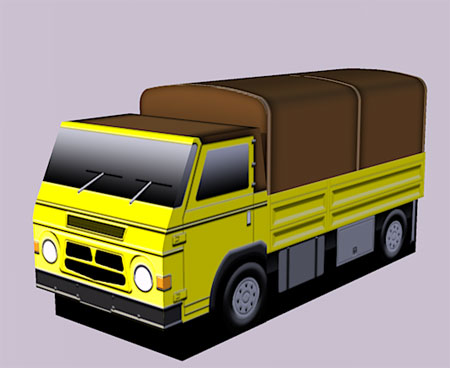 Renault Goelette Papercraft Truck