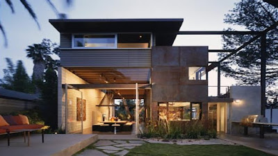 rumah mewah minimalis modern model industrial