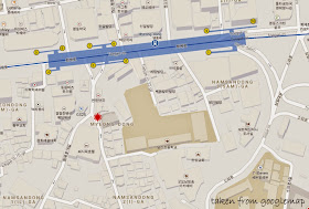 Map for Two Two Chicken in Myeong-dong Seoul