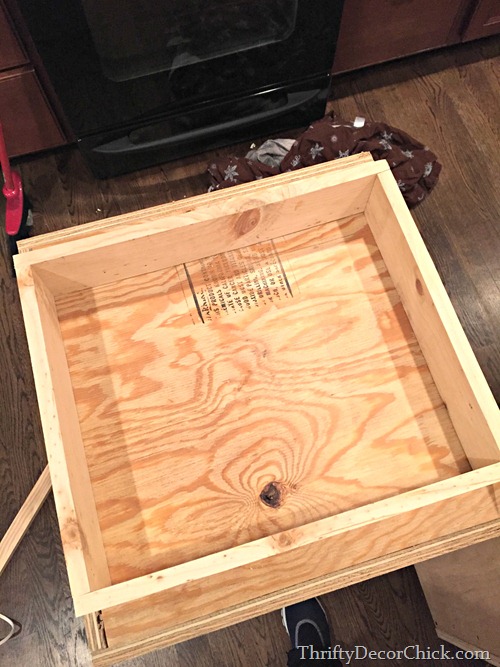building a base for cabinets