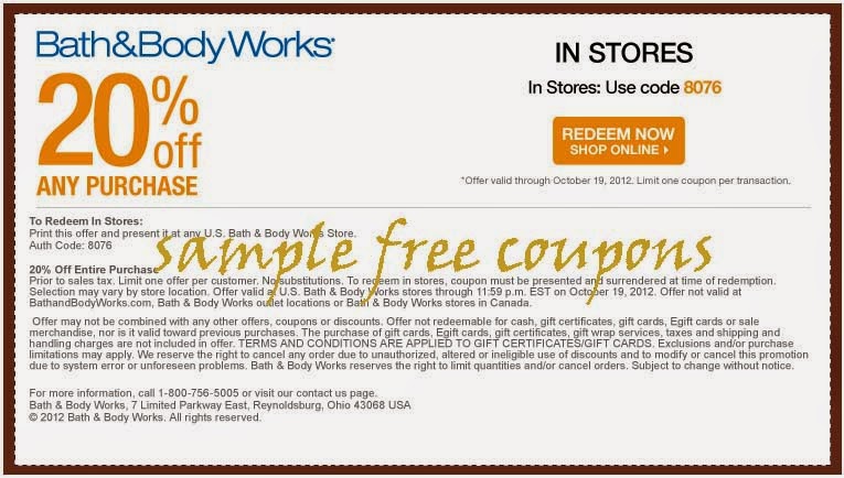 Bath and Body Works Coupon Free Body Lotion