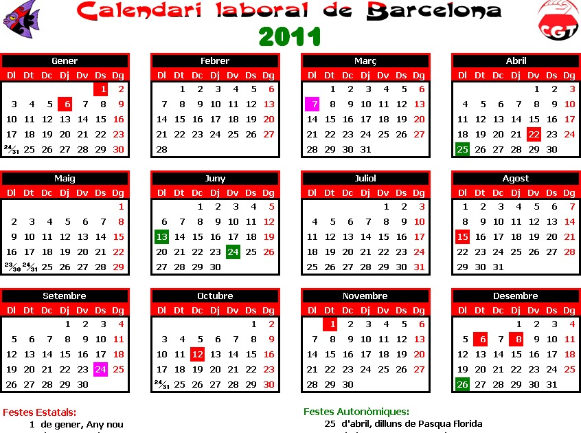 Gatos Sindicales Bcn Calendario Laboral 2011 Barcelona calendario laboral 2006 barcelona