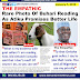 Rare Photo Of Buhari Reading Newspaper As Atiku Promises Better Life