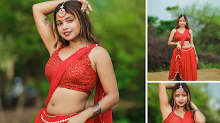 Sona Dey's latest photoshoot video shows her wearing a red dress