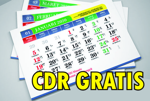 Download Desain  Kalender  2021 Lengkap CDR Gratis Hijriah 