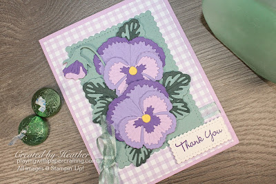 thank you card with pansy dies 3