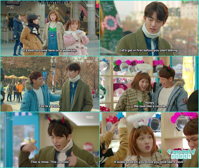 as joon hyung got the bucket list he ask bok joo to visit amusement park she was happy and dragged her friends -  Weightlifting Fairy Kim Bok Joo: Episode 12 