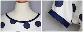 Give necklines and sleeves a clean finish by sewing with bias binding tape