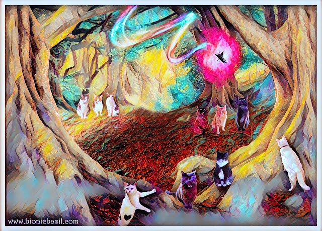 The B Team Visit The Fairies ©BionicBasil® Caturday Art Blog