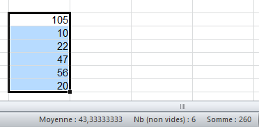 sb astuces - somme moyenne