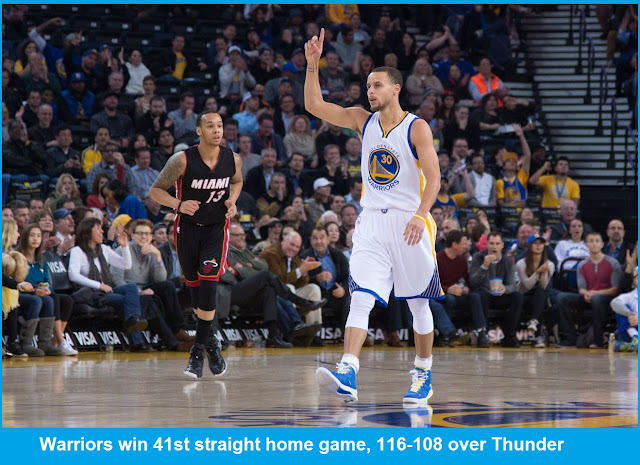 Warriors fight off Thunder, extend home streak