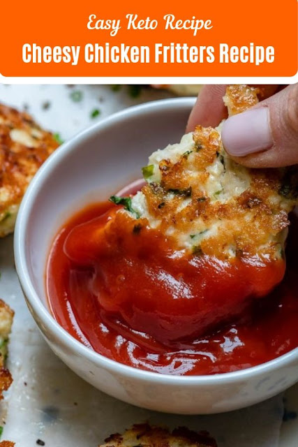 Chicken and broccoli recipes, Cauliflower recipes, Potato recipes, Stuffed chicken recipes, Chicken and rice casserole recipes, Easy chicken recipes. #Cheesy #Chicken #Fritters #Recipe  #EasyKetoRecipe