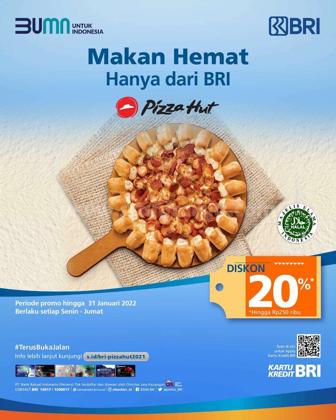 PIZZA HUT Promo Diskon hingga 20% dengan Kartu Kredit BRI