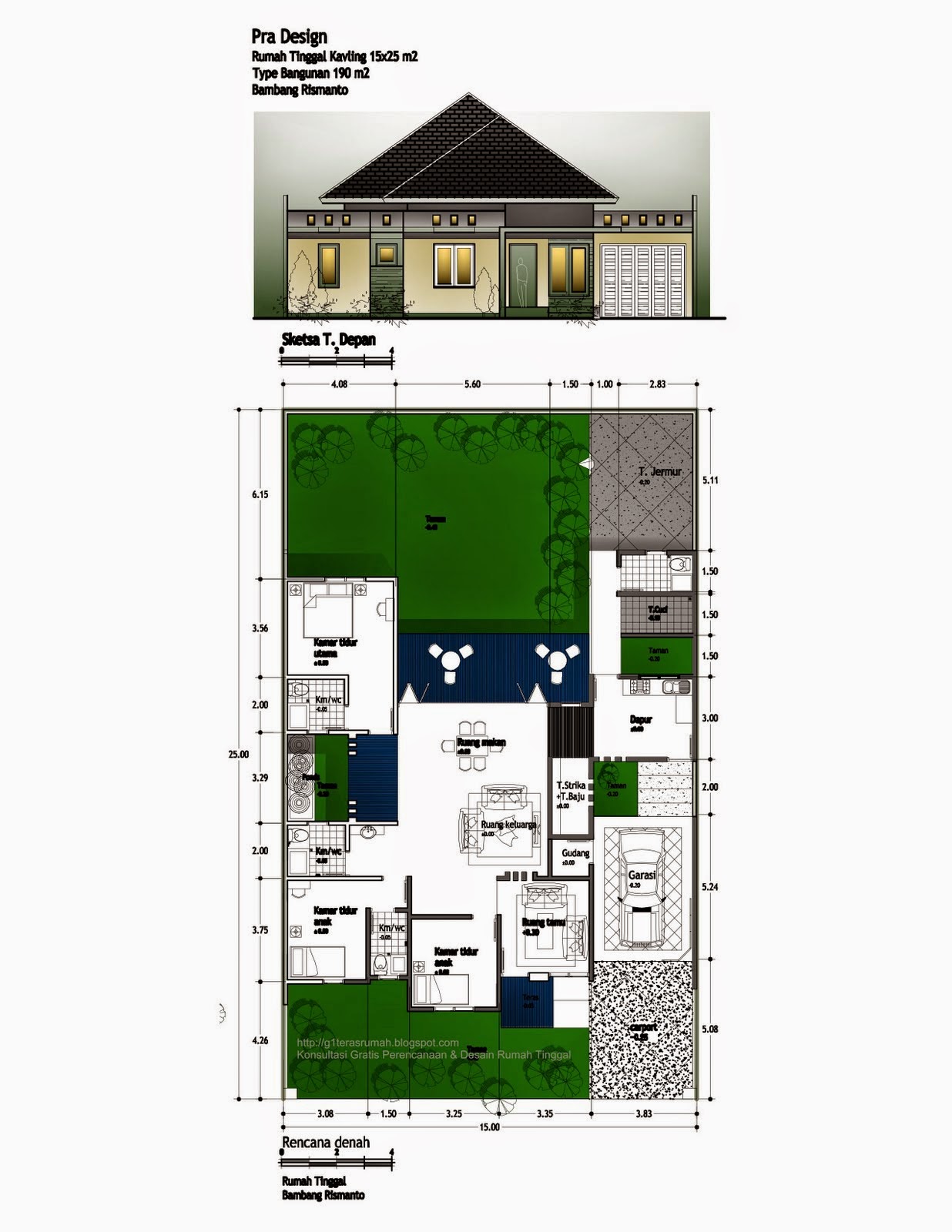 68 Desain Rumah  Minimalis  Empat Kamar Tidur  Desain Rumah  