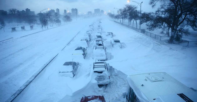 seen stranded on Lake Shore Drive Wednesday, Feb. 2, 2011 in Chicago.