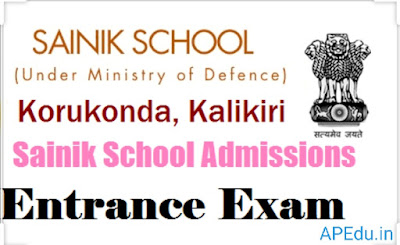 School Education Department - Sainik School, Korukonda – Entrance Examination for admission into Sainik School Korukonda for 2020-2021 Session – Constitution of  Board for Written Examination – Orders – Issued.