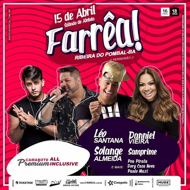 FARRÊA, DIA 15 DE ABRIL (SÁBADO DE ALELUIA) EM RIBEIRA DO POMBAL