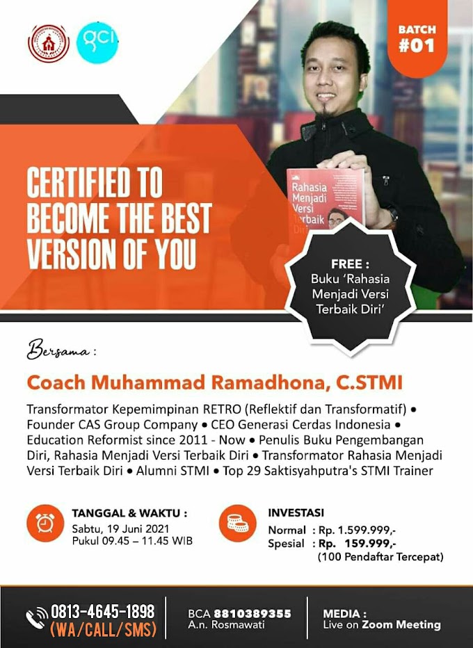 Gelar Non Akademik Certified The Secret To Become The Best Version Of You 