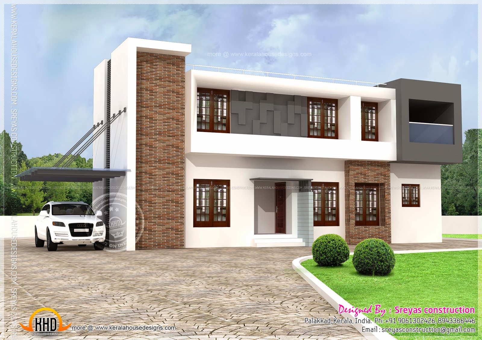 2112 square feet modern  house  Home  Kerala Plans 