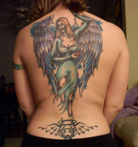 Tattoos  Women on Angel Tattoos For Women