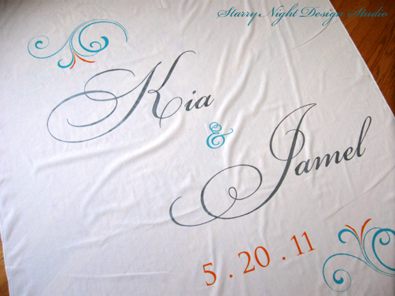 60 inch wedding aisle runner We did this ivory aisle runner in deluxe 60 