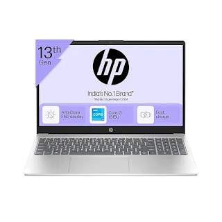 HP 15s 13th Gen Intel Core i3 – Best HP laptop under ₹40,000 with FHD anti-glare display and fast charging for students and work