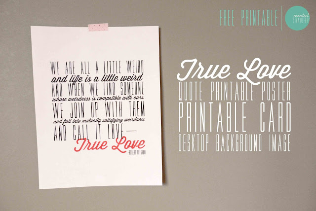 Free Printable True Love Quote Poster, Card and Background Image ...