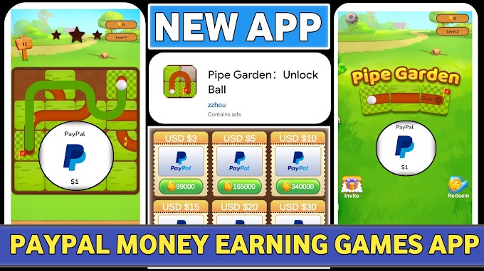 Pipe Garden App | New Paypal Money Earning Games App