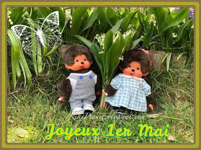 kiki Monchhichi 1er mai muguet lily of the valley luck chance tradition