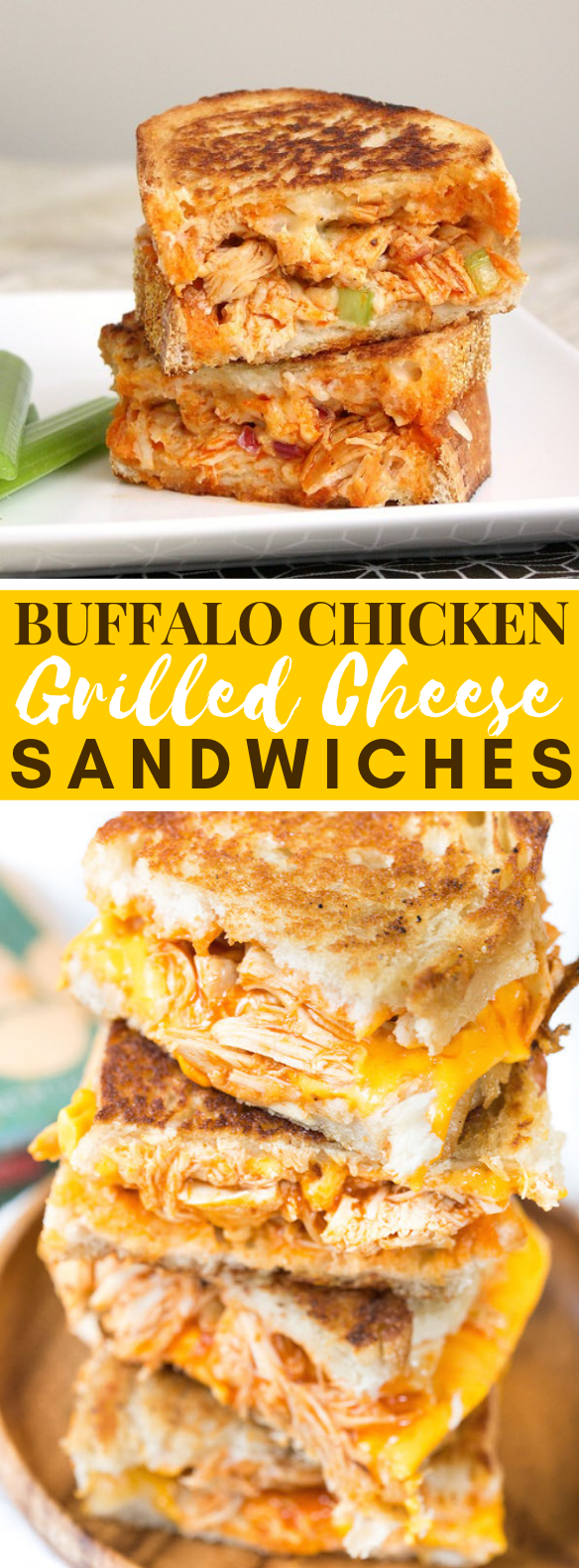 BUFFALO CHICKEN GRILLED CHEESE SANDWICHES #dinner #lunch