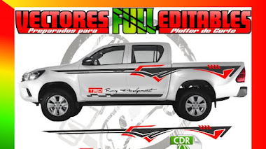 franjas laterales para carros Hilux 4X4  Gratis