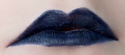 illamasqua disciple swatch dark blue navy goth lipstick