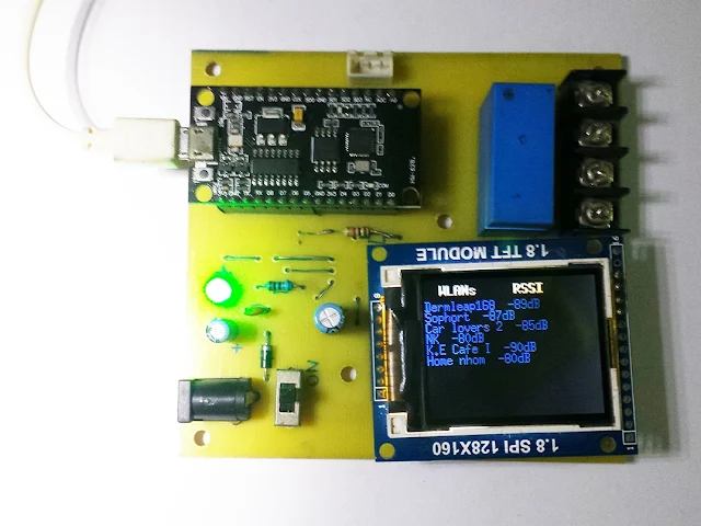 Wi-Fi Networks Scanning Using ESP8266 With SPI TFT Display